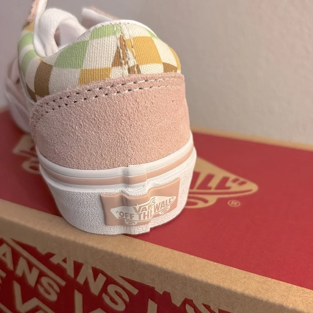 NIB [Vans] Old Skool Shoe Sneaker Tennis Shoes in Multi/True White Kids Sz 12.0 - Picture 9 of 16